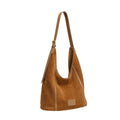 Women's 100% Genuine Leather Suede Long Handle Single Shoulder and Crossbody Bag Blois