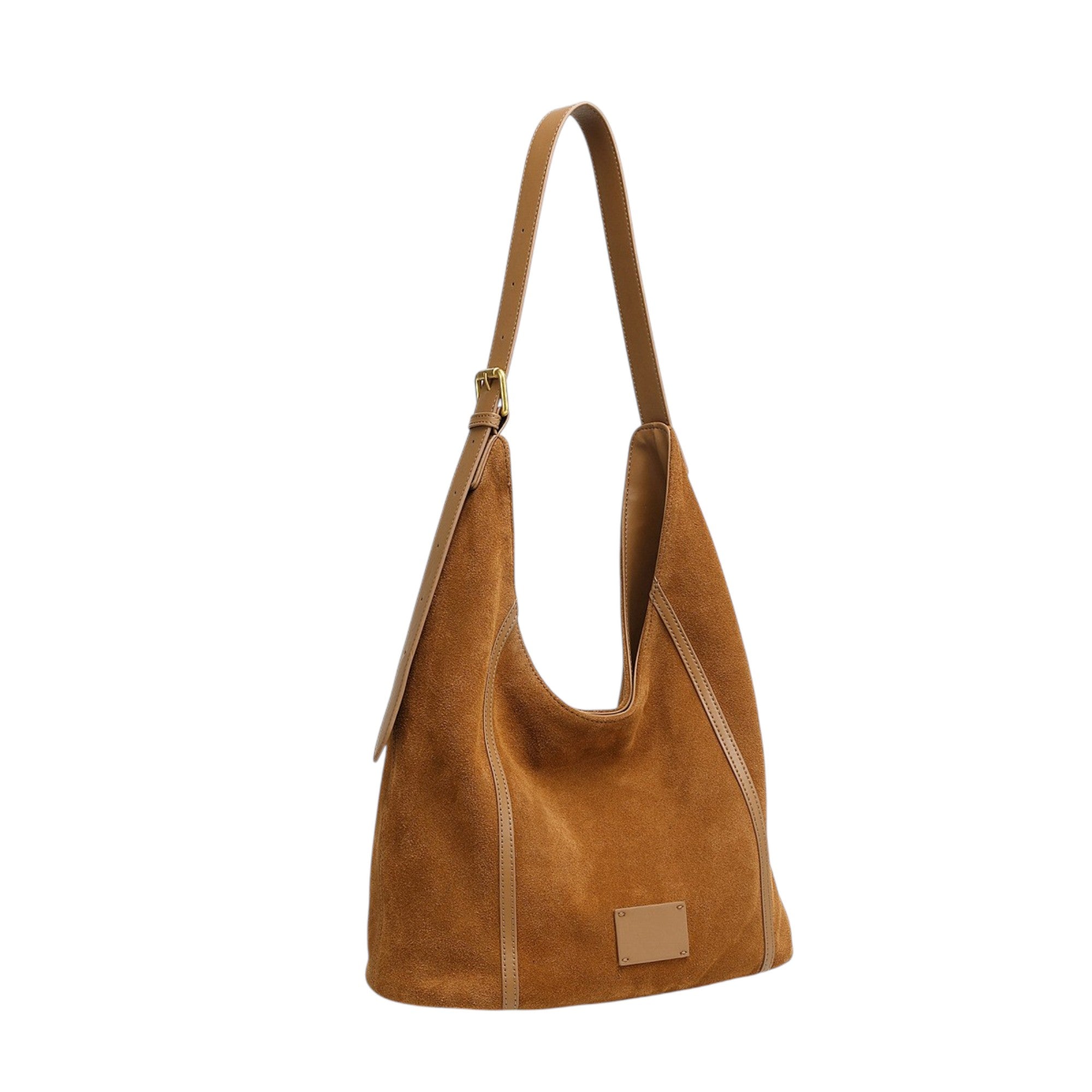 Women's 100% Genuine Leather Suede Long Handle Single Shoulder and Crossbody Bag Blois