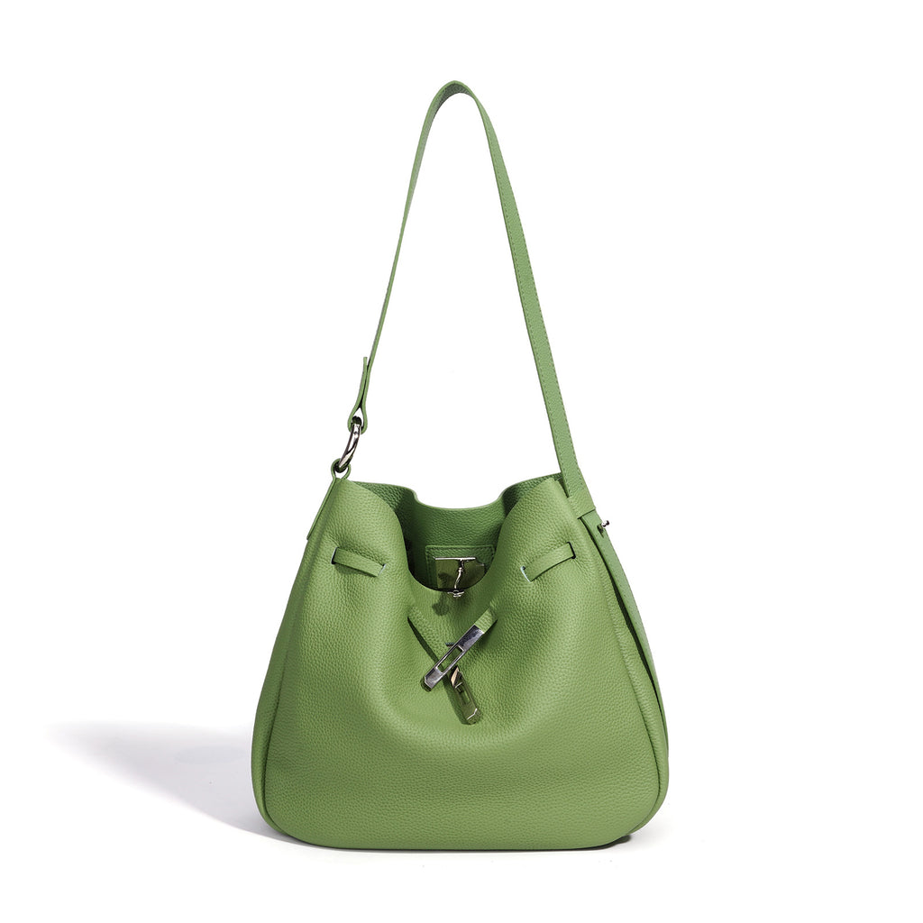 High-End Design Women's 100% Genuine Leather Single or Across Shoulder Tote Bag Paola