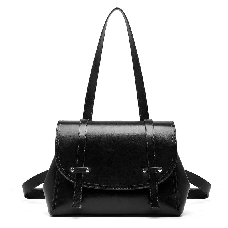 Women's Bag 100% Genuine Oil-Waxed Leather Cross-Border Women's Backpack Montana