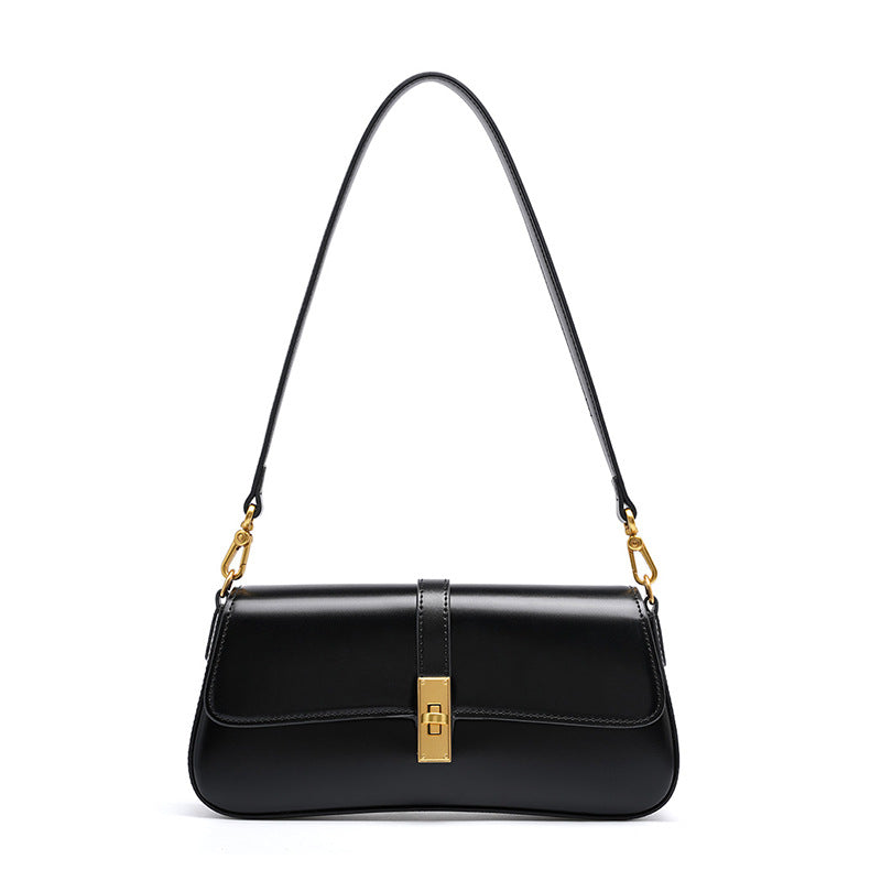 Korean Style Baguette Women's 100% Genuine Leather Single Shoulder or Crossbody Bag Ontario