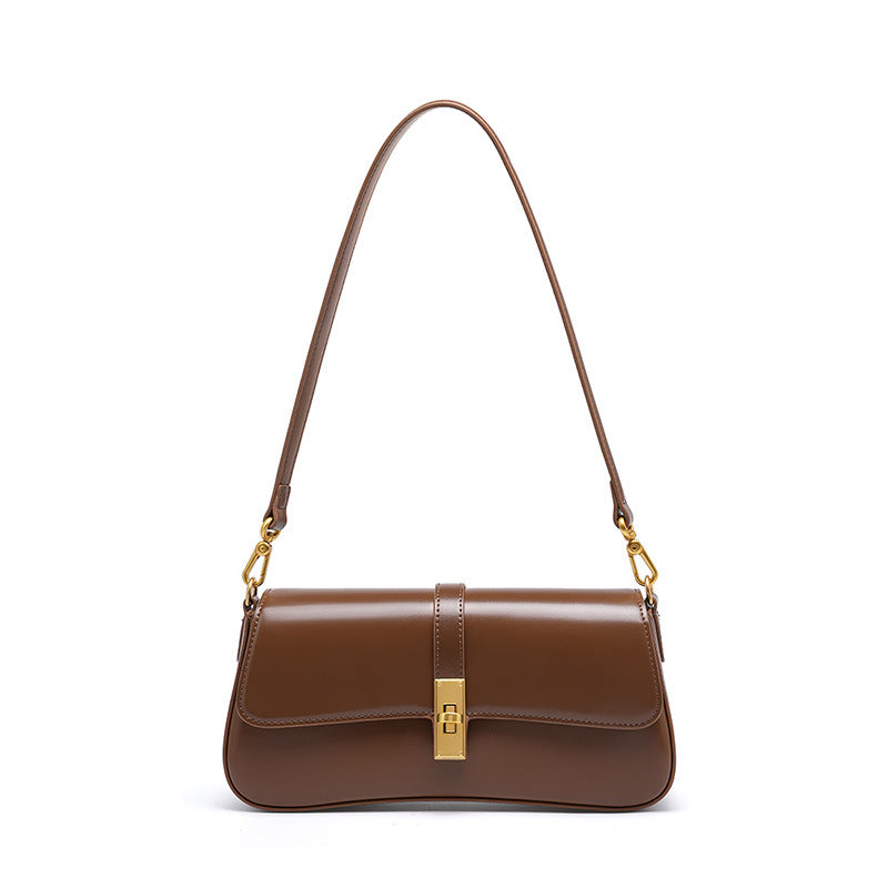 Korean Style Baguette Women's 100% Genuine Leather Single Shoulder or Crossbody Bag Ontario