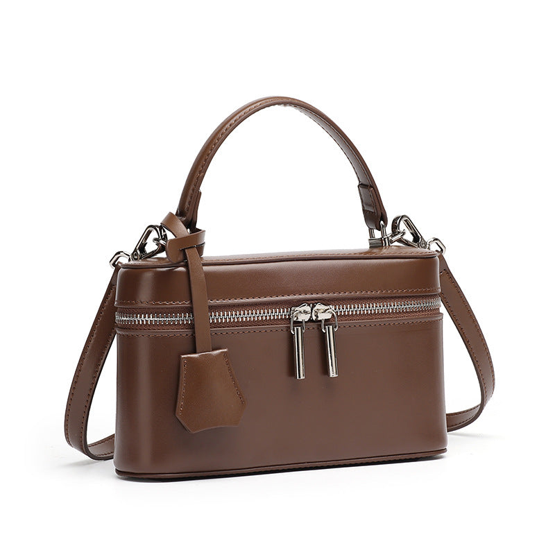 High-End Design Women's 100% Genuine Leather Single Shoulder or Crossbody Handmade Box Bag Puerto Rico