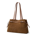 Women's 100% Genuine Leather Suede Long Handle Shoulder Crossbody Bag Kentucky