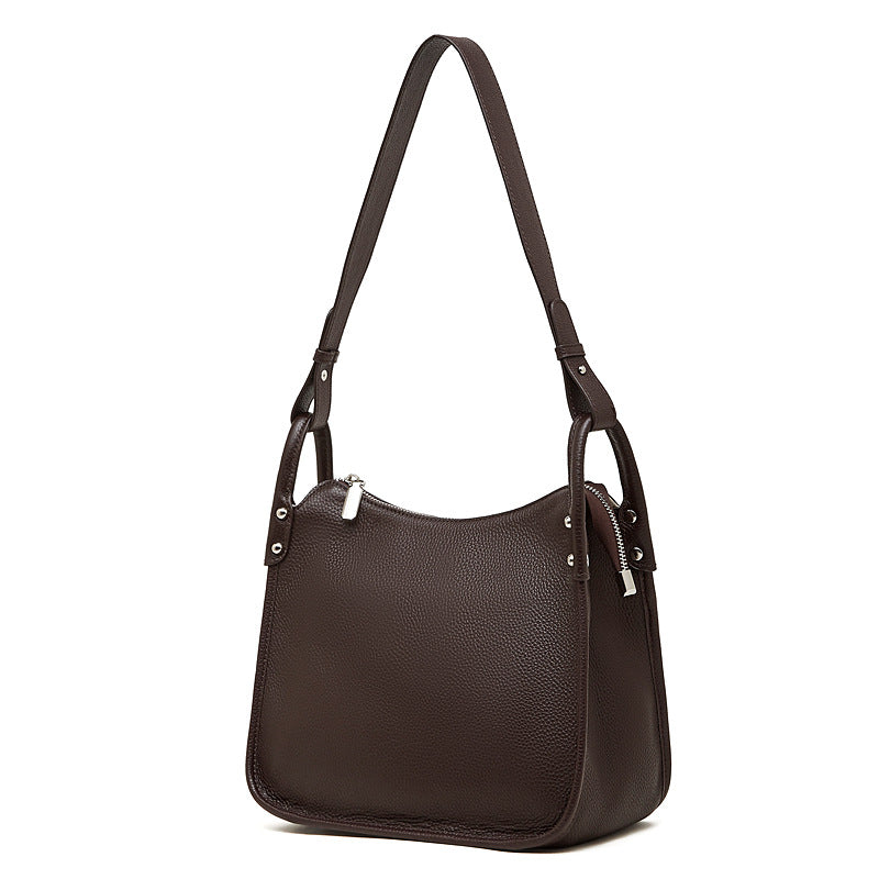 High-End Design Women's Bag 100% Genuine Leather Single Shoulder or Crossbody Tote Bag Kansas