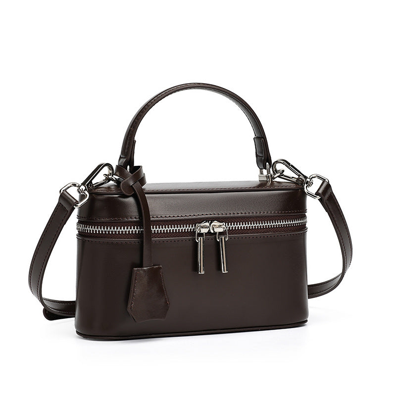 High-End Design Women's 100% Genuine Leather Single Shoulder or Crossbody Handmade Box Bag Puerto Rico