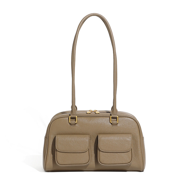 Designed Women's 100% Genuine Leather Single Shoulder Baguette Bag Barcelona