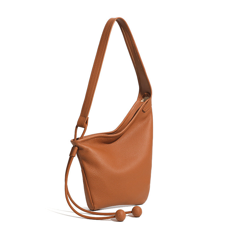 High-End Women's 100% Genuine Leather Single Shoulder Crossbody Unique Asymmetrical Design Madrid