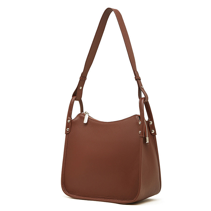 High-End Design Women's Bag 100% Genuine Leather Single Shoulder or Crossbody Tote Bag Kansas