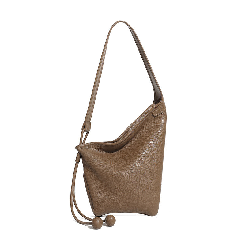 Designed Women's 100% Genuine Leather Single Shoulder Unique Asymmetrical Bag Madrid
