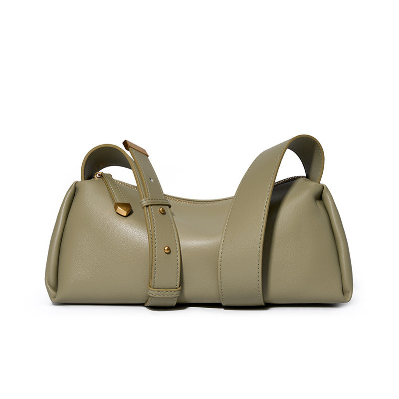 High-End Design Women's 100% Genuine Leather Single Shoulder Baguette Bag Alabama