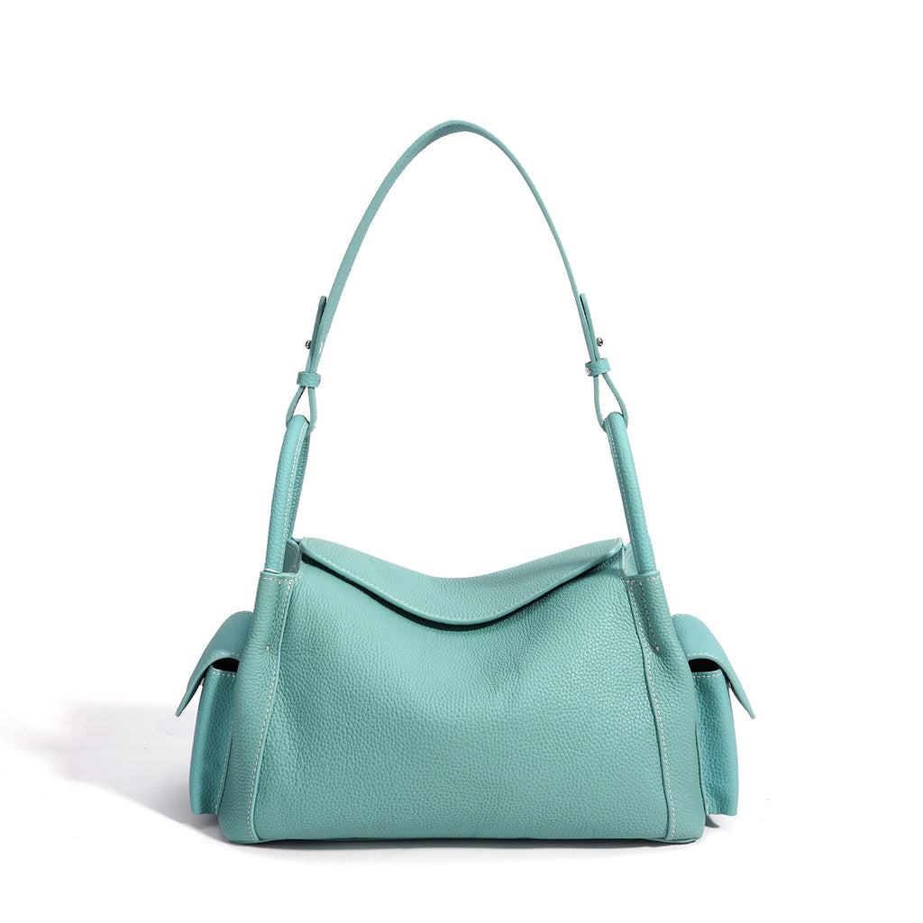 High-End Design Women's 100% Genuine Leather Single or Across Shoulder Pillow Bag Parma