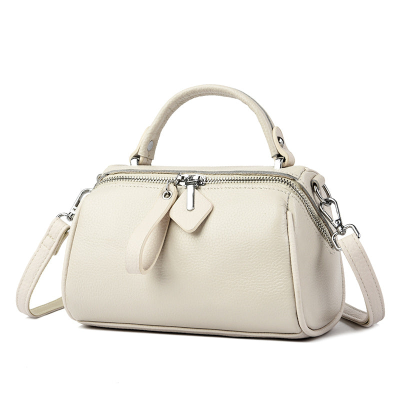 Leather Boston Pillow Elegant Shoulder Crossbody Handbag Texas