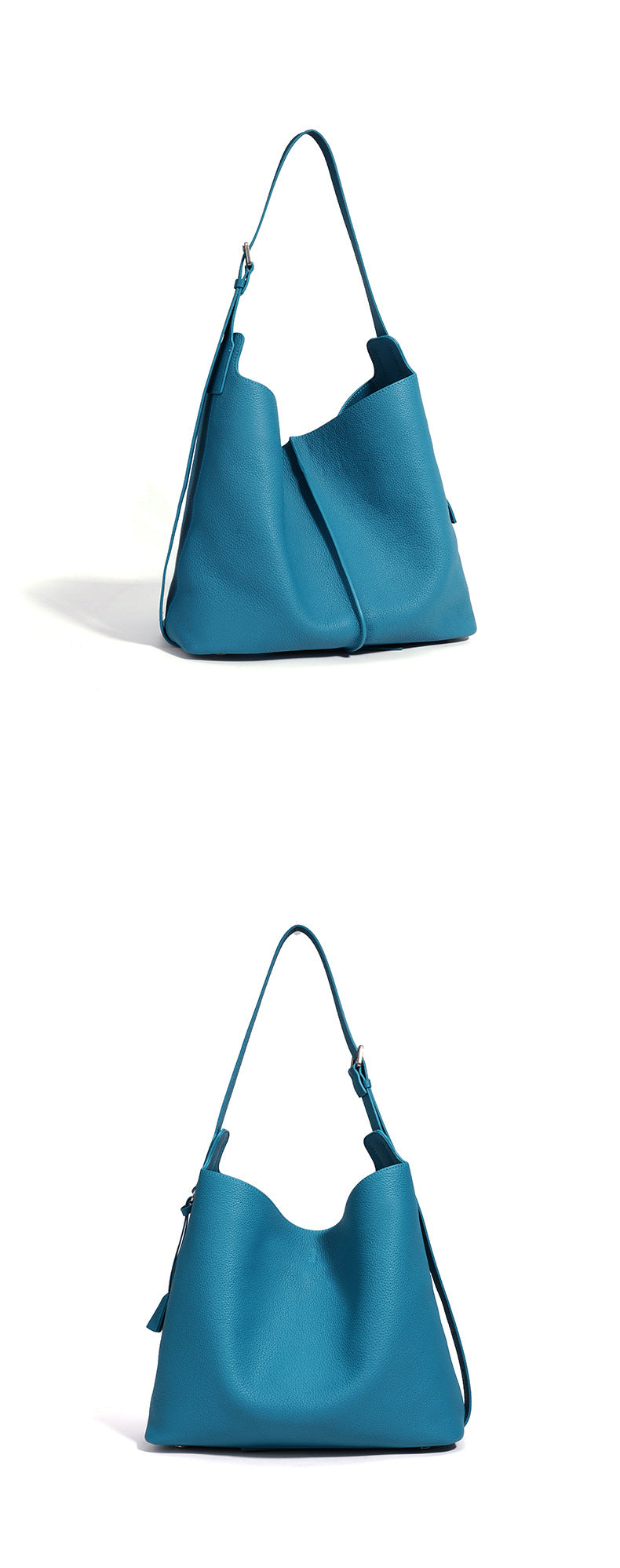 High-End Design Women's Two Bags 100% Genuine Leather Tote Bag Lecce