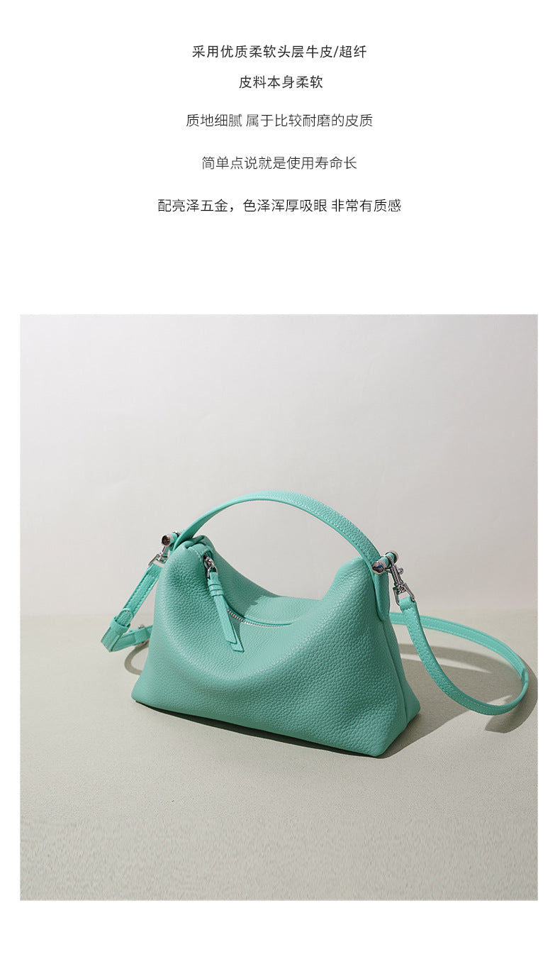 High-End Design Women's 100% Genuine Leather Shoulder Crossbody Bag Como
