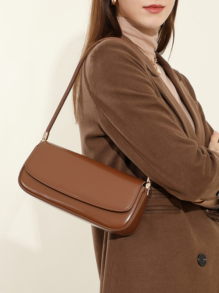 High-End Design Women's Bag 100% Genuine Leather Single Shoulder Bag Florida