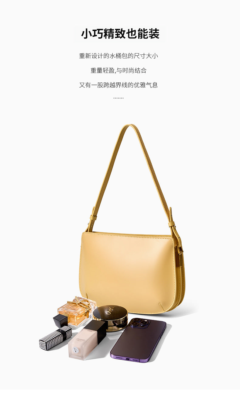 High-End Design Small Women's Bag 100% Genuine Leather Single Shoulder or Crossbody Bag Marbella