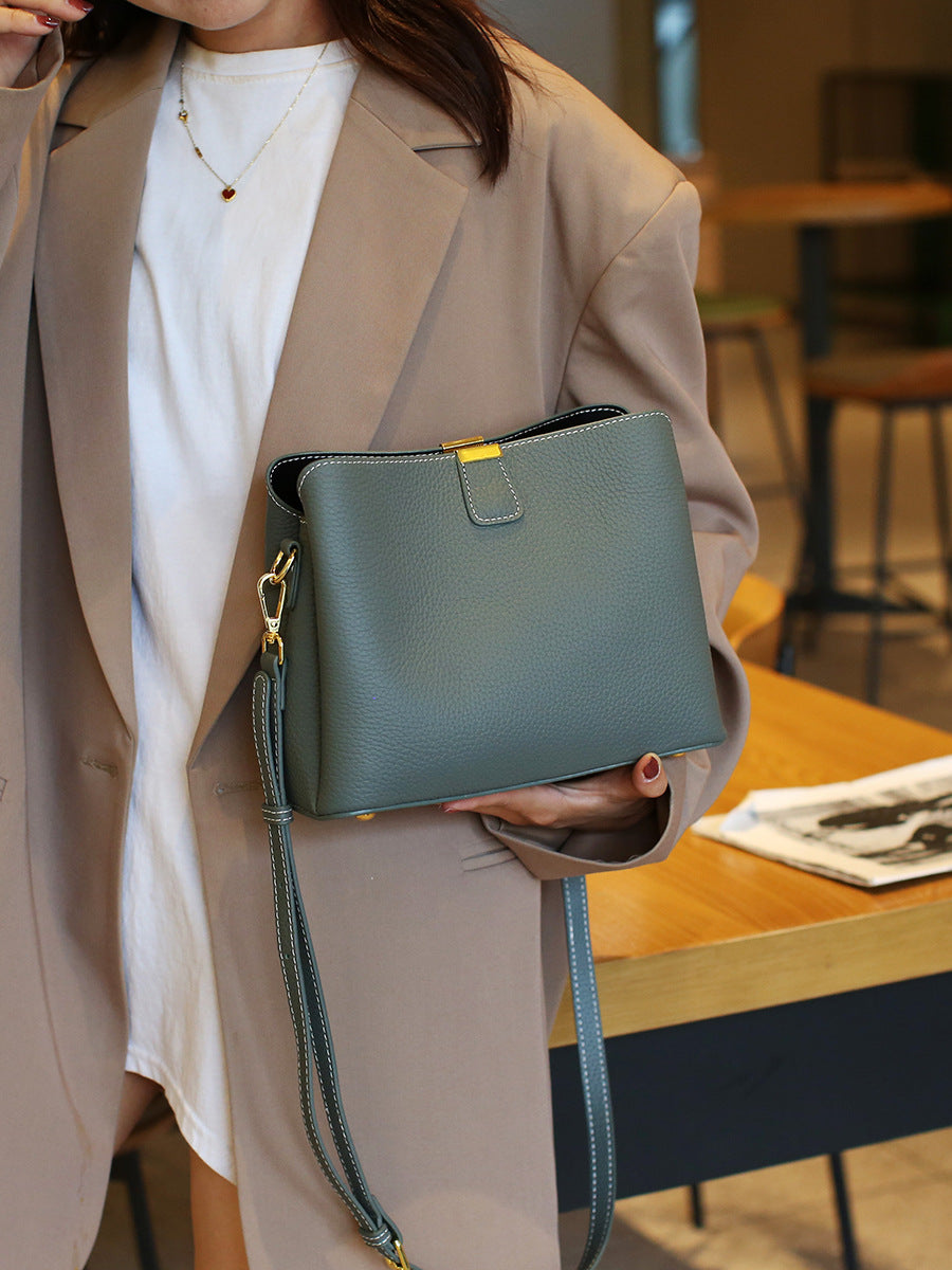 High-End Design Small Women's Bag 100% Genuine Leather Single Shoulder or Crossbody Bag Piana