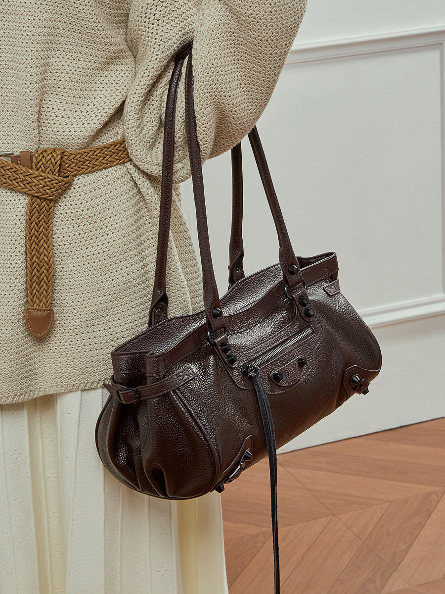 Designed Women's Bag 100% Genuine Leather Single Shoulder Bag Drama