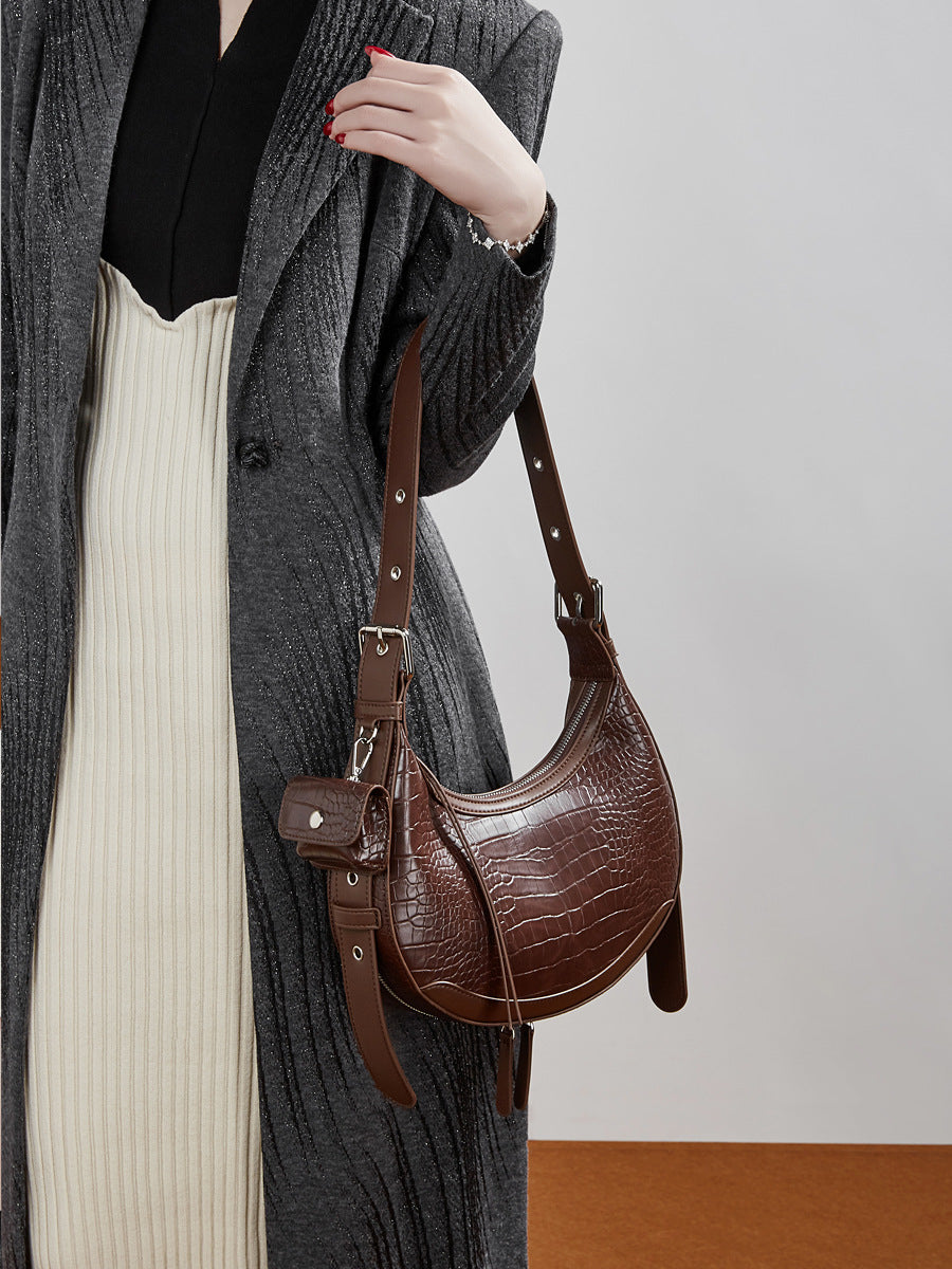 High-End Design Women's Bag 100% Genuine Leather Single Shoulder or Crossbody Bag Ohio