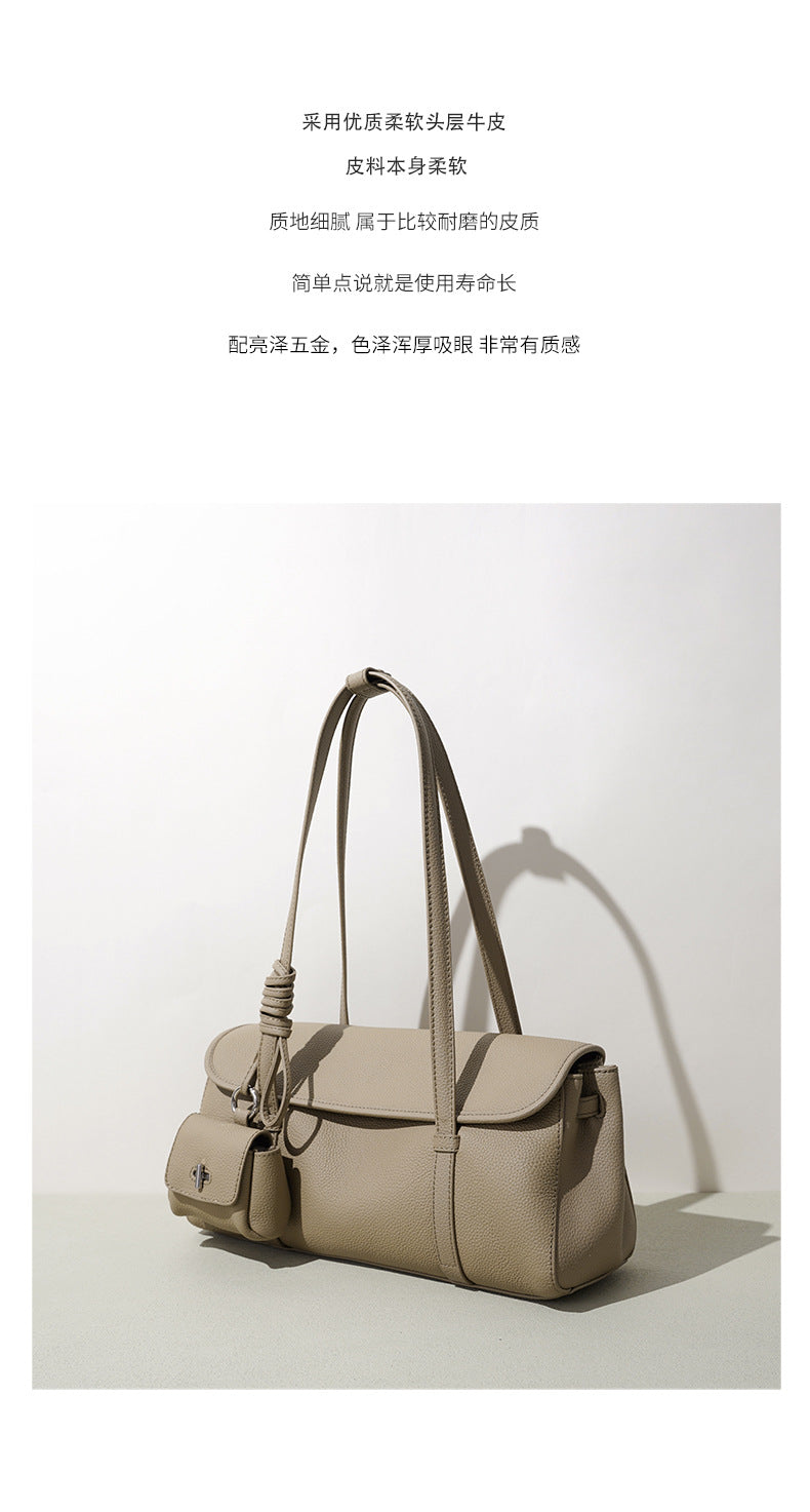 High-End Design Women's 100% Genuine Leather Pillow-shaped Shoulder Bag Genoa