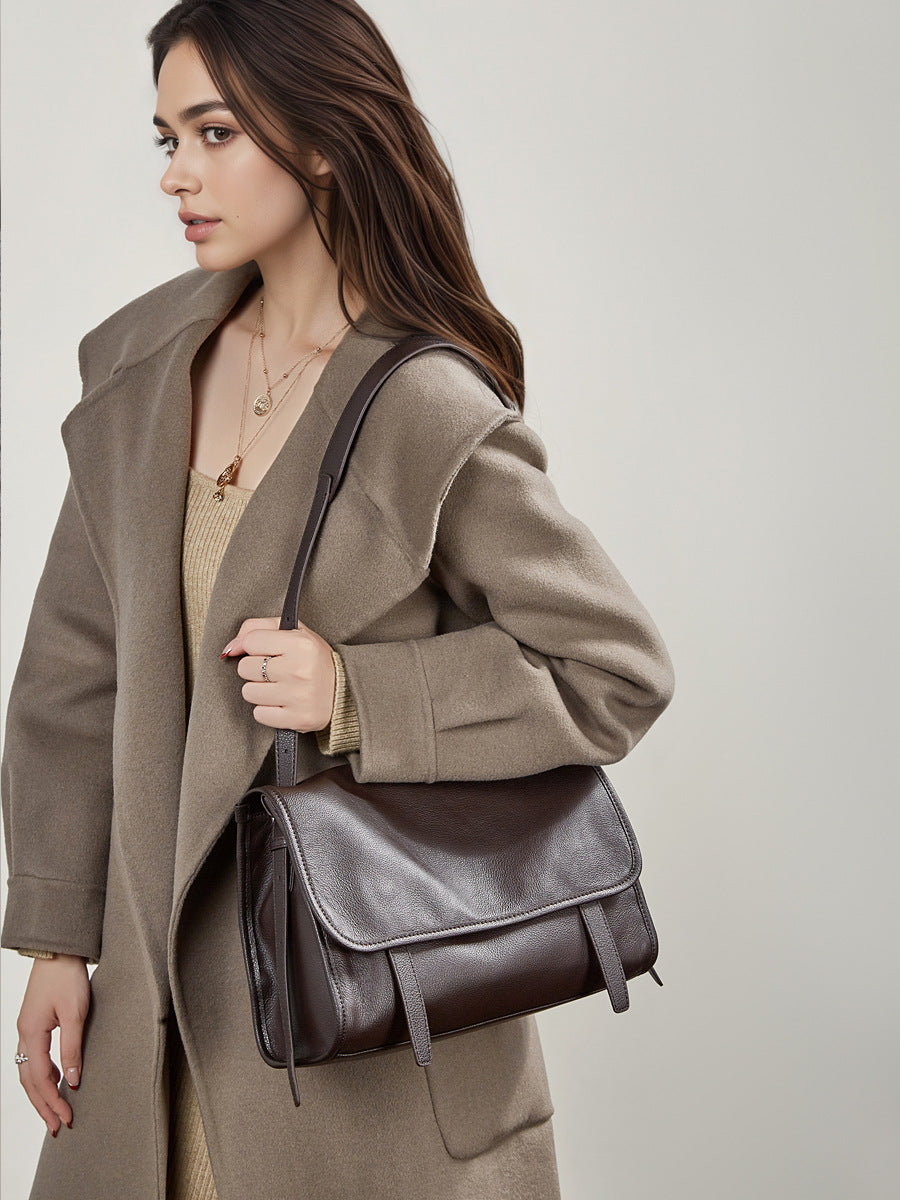 High-End Design Women's 100% Genuine Leather Retro Shoulder and Crossbody Bag New Jersey