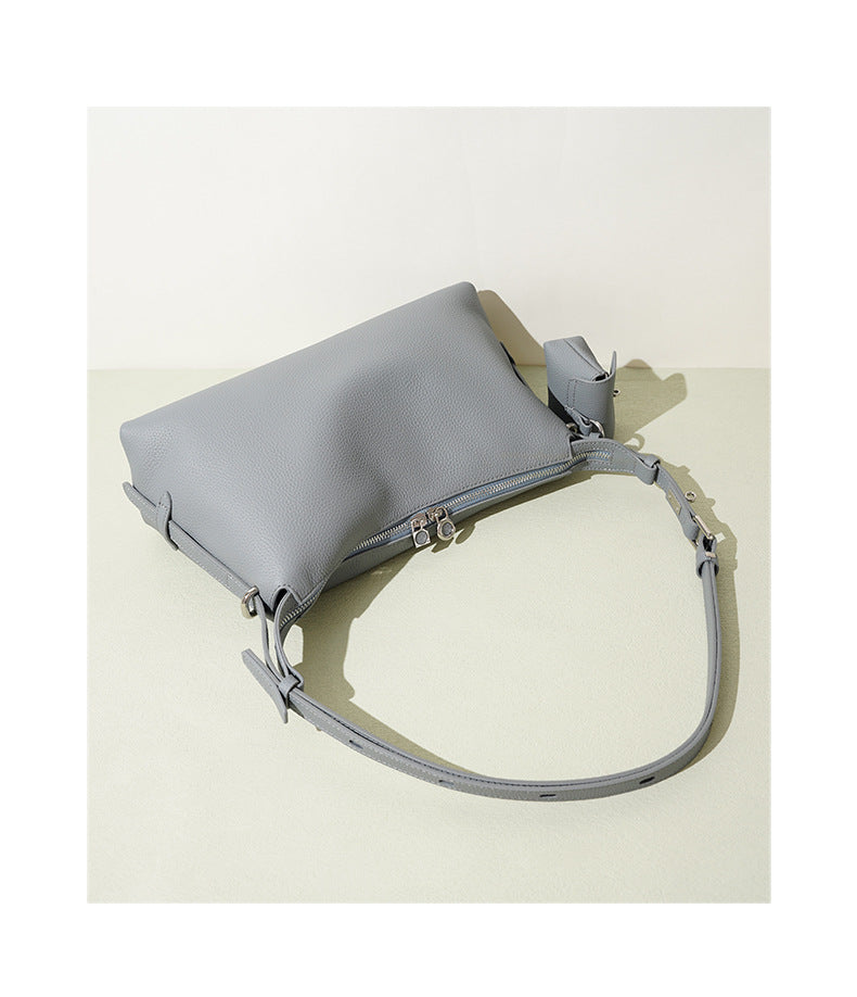 High-End Design Women's 100% Genuine Leather Single Shoulder Pillow Bag Palermo