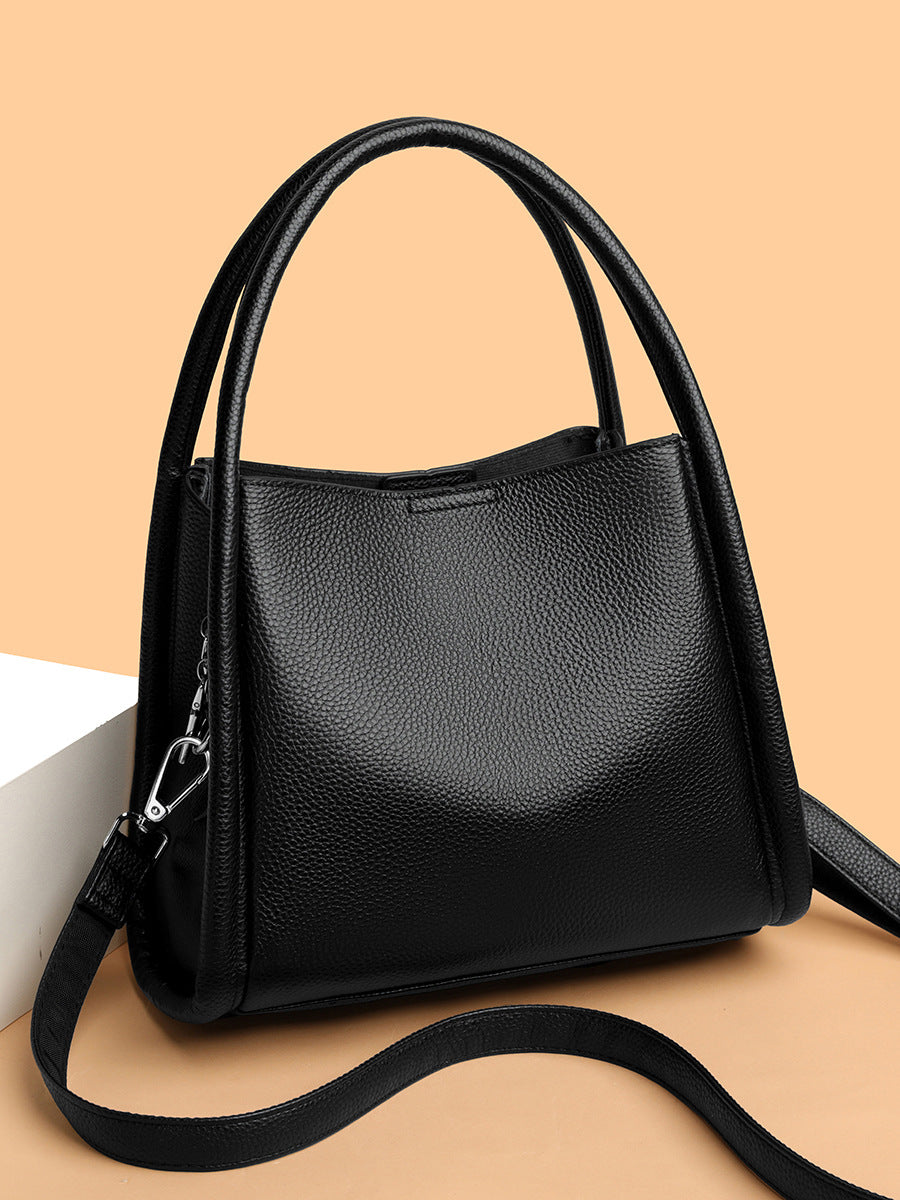 High-End Design Women's Bag 100% Genuine Leather Single Shoulder or Crossbody Bucket Bag Tennessee
