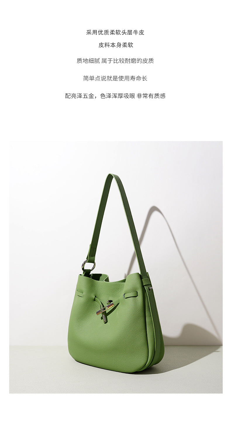 High-End Design Women's 100% Genuine Leather Single or Across Shoulder Tote Bag Paola