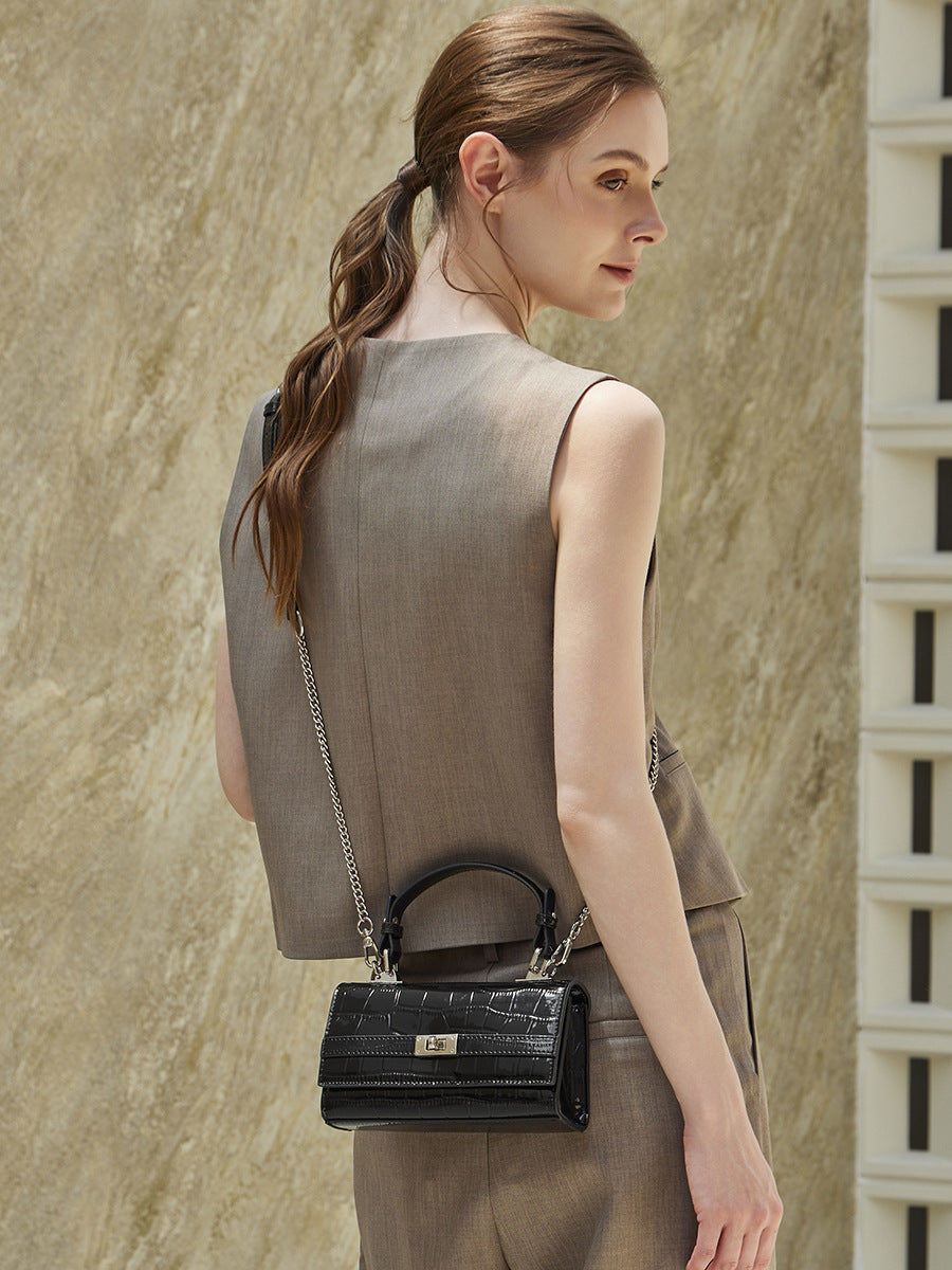 High-End Design Women's Bag 100% Genuine Leather Single Shoulder or Crossbody Bag Murano