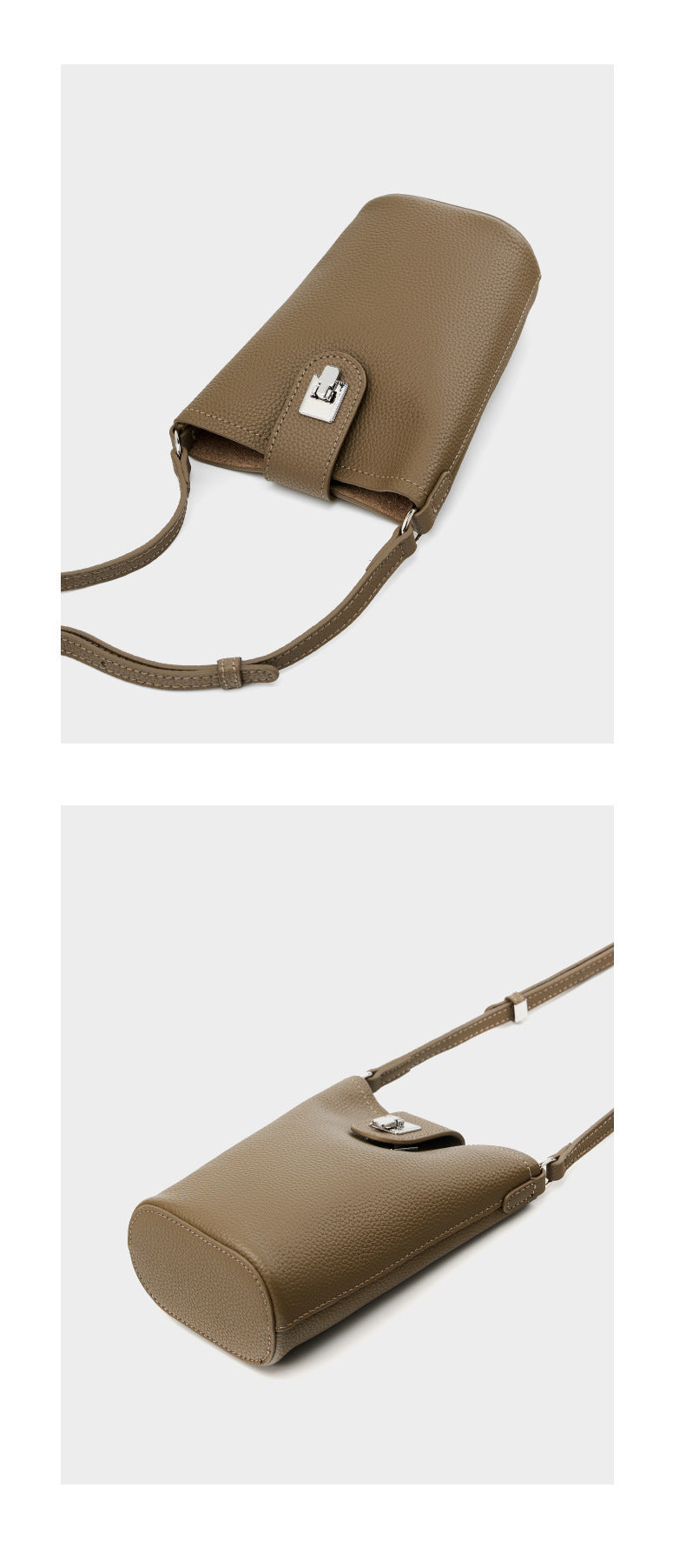High-End Design Small Women's Bag 100% Genuine Leather Single Shoulder or Crossbody Bag Alaska