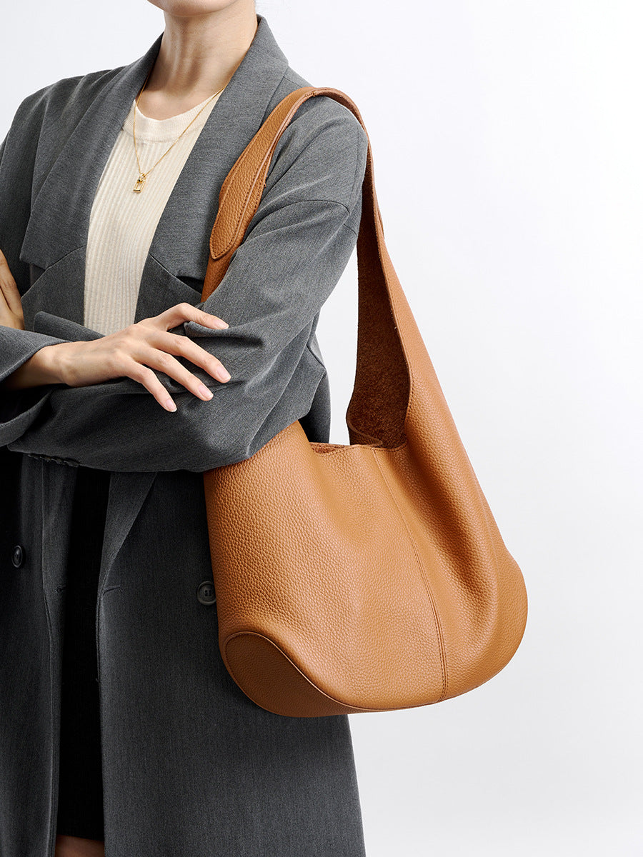 High-End Design Women's Bag 100% Genuine Leather Single Shoulder Tote Bag Corina