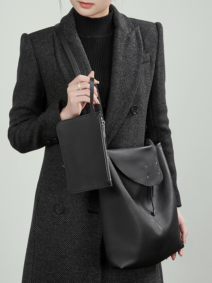 High-End Design Women's Bag 100% Genuine Leather Single Shoulder or Crossbody Bag with wallet Maine