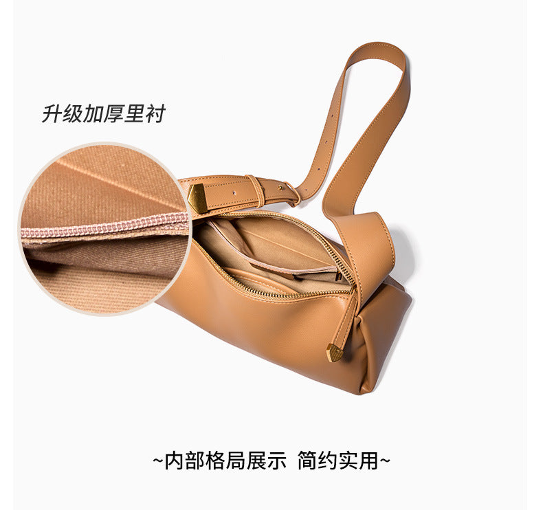 High-End Design Women's 100% Genuine Leather Single Shoulder Baguette Bag Alabama