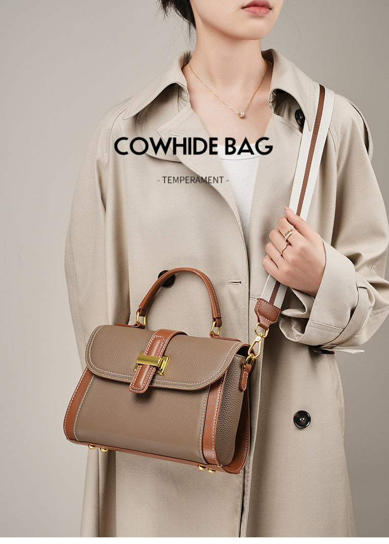 High-End Design Women's Bag 100% Genuine Leather Single Shoulder or Crossbody Bag Malaga