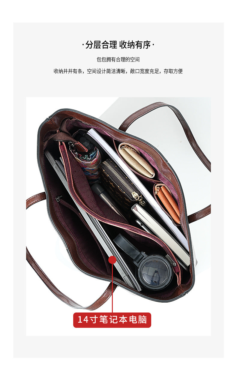 High-End Design Women's 100% Genuine Leather Tote Bag Vigo