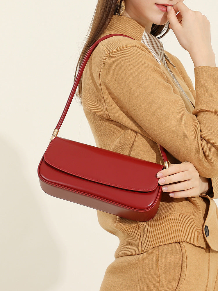 High-End Design Women's Bag 100% Genuine Leather Single Shoulder Bag Florida