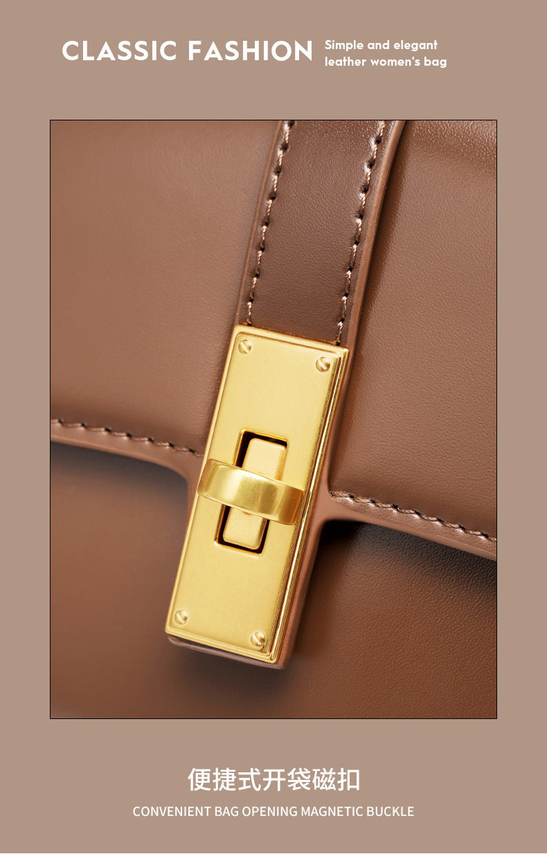 Korean Style Baguette Women's 100% Genuine Leather Single Shoulder or Crossbody Bag Ontario