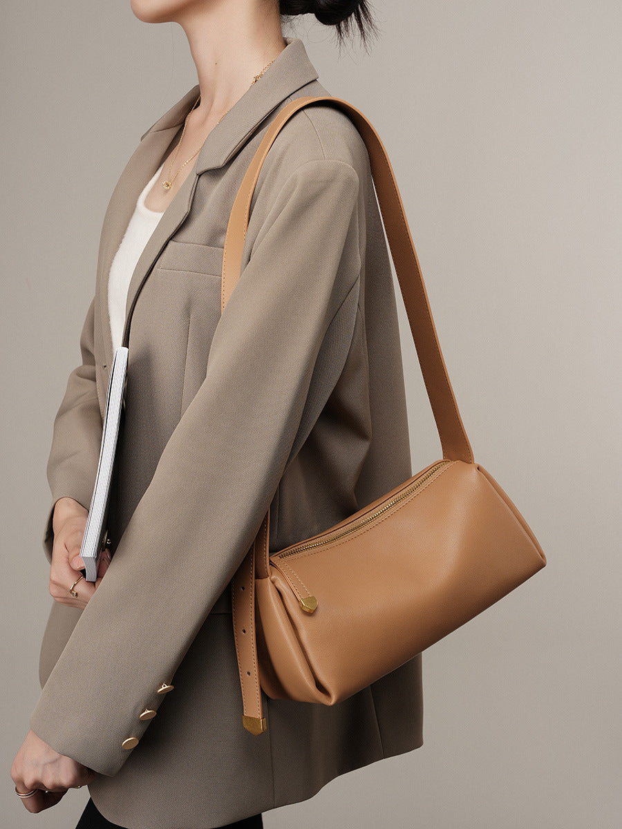 High-End Design Women's 100% Genuine Leather Single Shoulder Baguette Bag Alabama