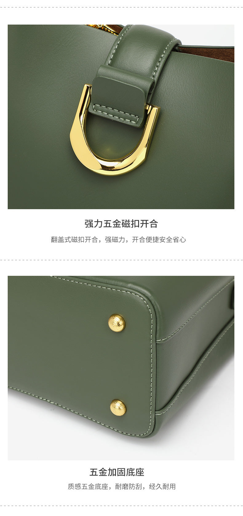 High-End Design Women's Bag 100% Genuine Leather Single Shoulder or Crossbody Bag Toledo