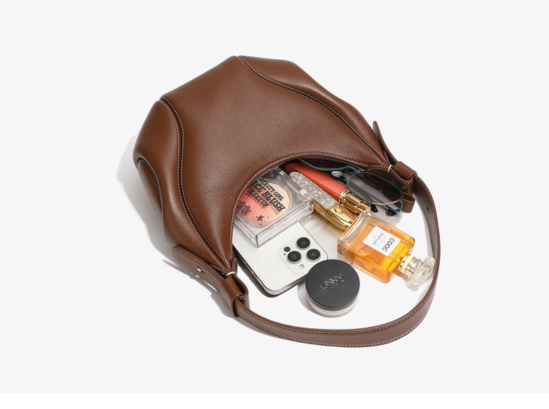 High-End Design Women's 100% Genuine Leather Single Shoulder or Crossbody Bag Olivia