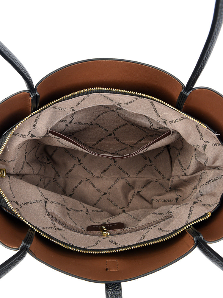 High-End Design Women's 100% Genuine Leather Tote Bag Pennsylvania