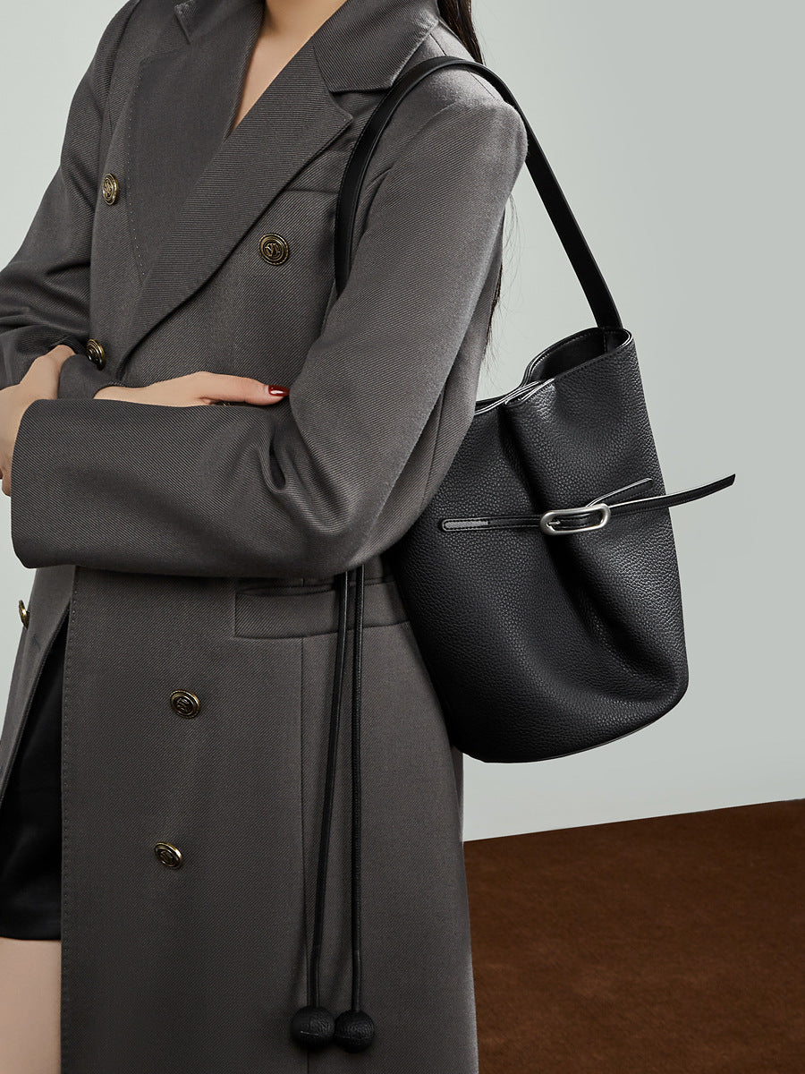 High-End Designed Women's 100% Genuine Leather Single or Cross Shoulder Tote Bag Leticia