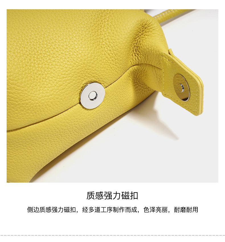 Underarm Long Style Baguette Women's 100% Genuine Leather Single Shoulder Bag Casablanca