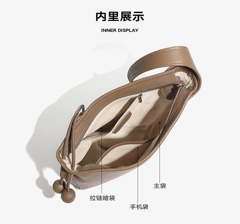 High-End Women's 100% Genuine Leather Single Shoulder Crossbody Unique Asymmetrical Design Madrid