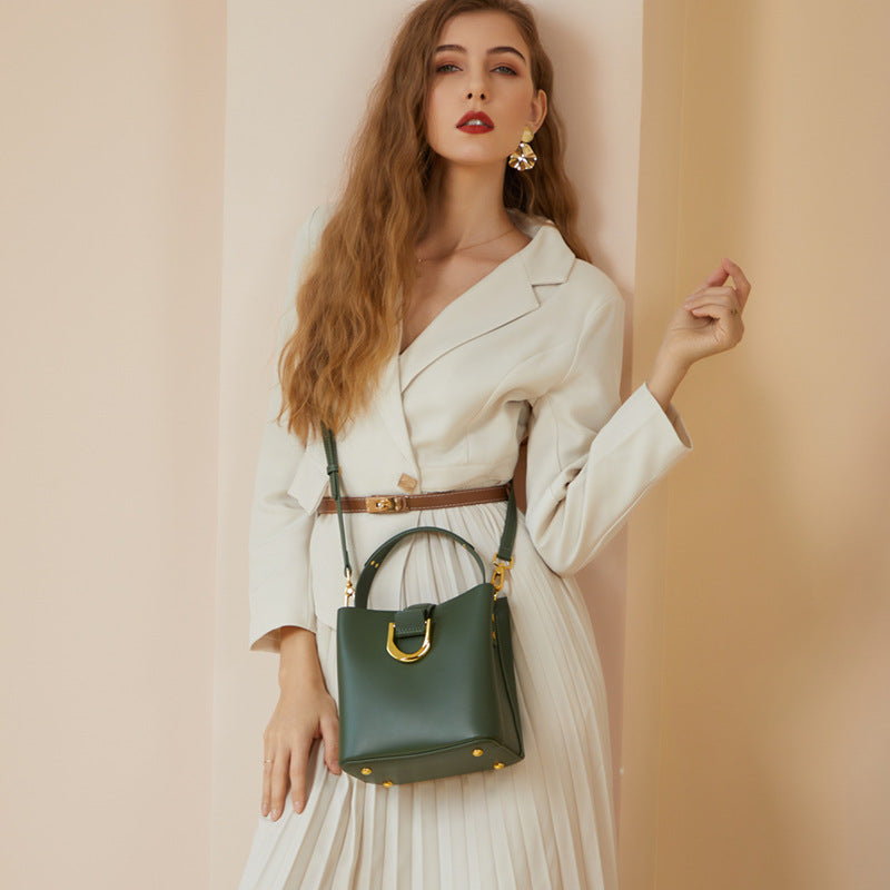 High-End Design Women's Bag 100% Genuine Leather Single Shoulder or Crossbody Bag Toledo