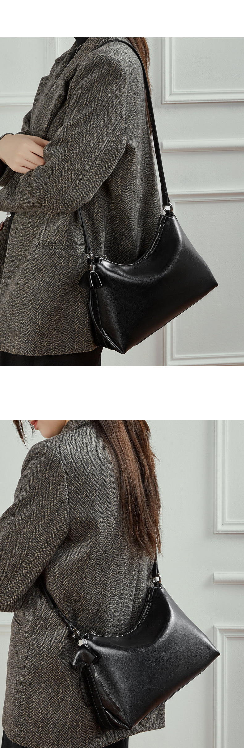 High-End Design Women's 100% Genuine Leather Shoulder and Crossbody Bag Missouri