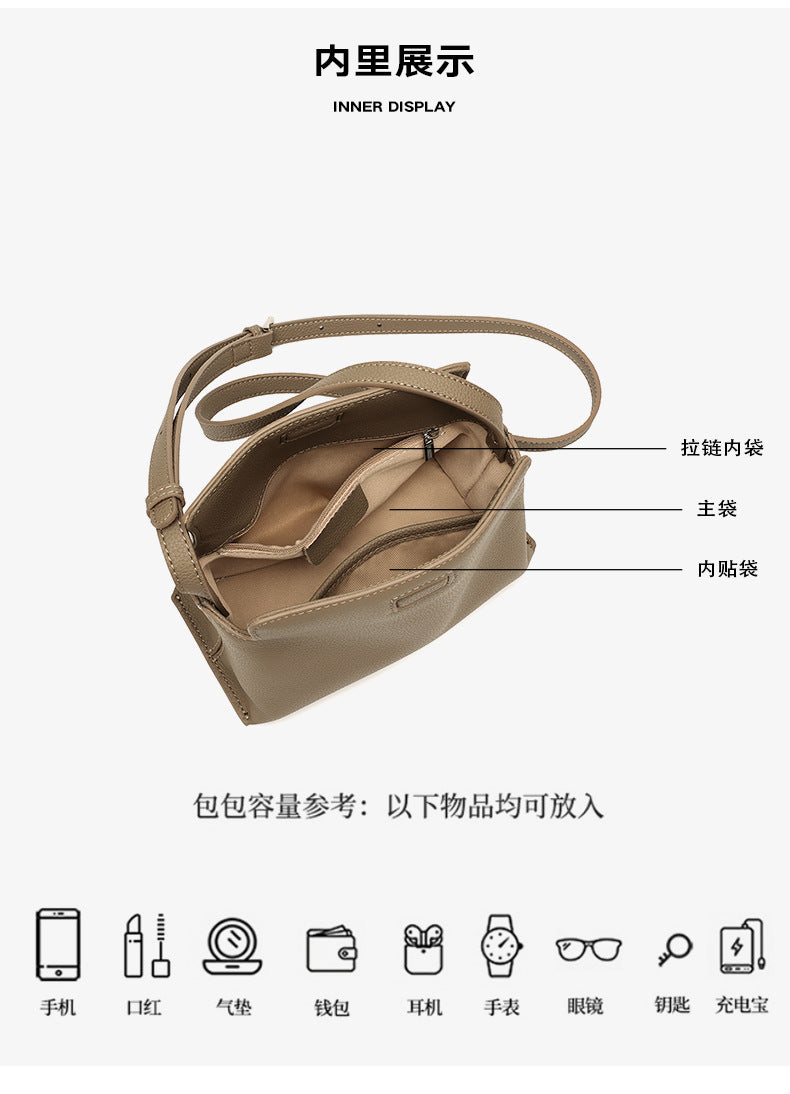 High-End Design Women's Bag 100% Genuine Leather Single Shoulder or Crossbody Bag Oklahoma
