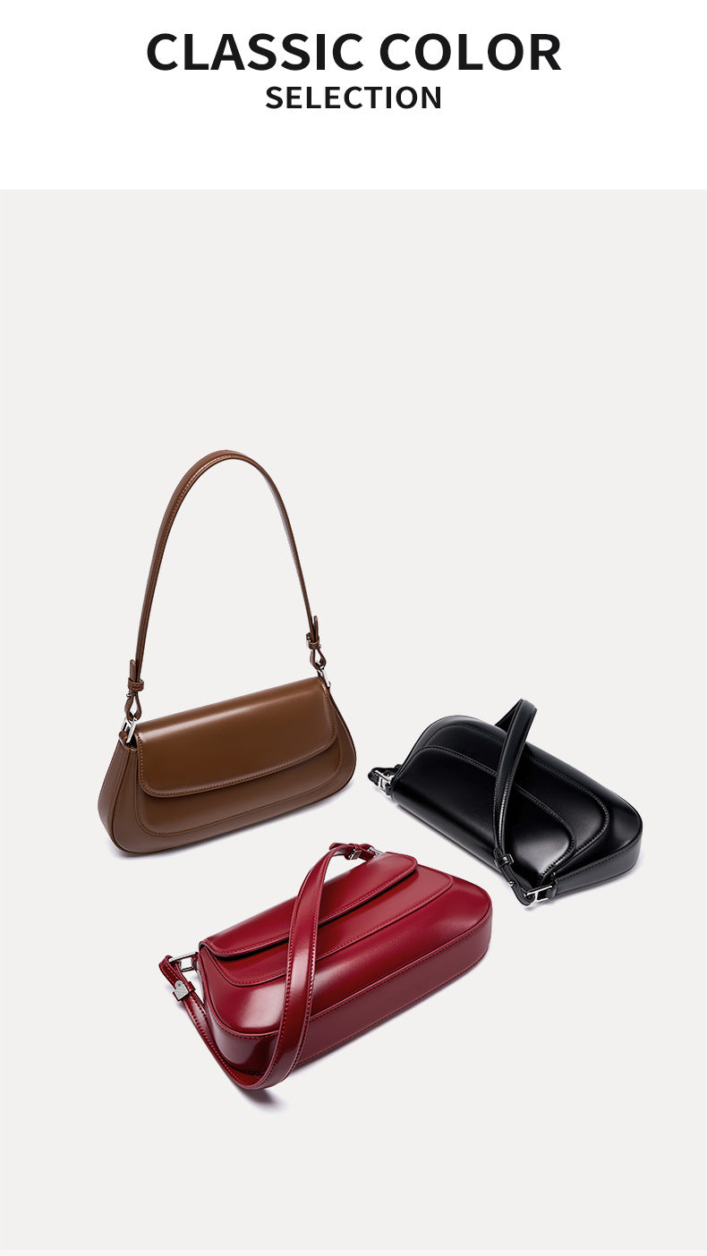 High-End Design Women's Bag 100% Genuine Leather Single Shoulder or Crossbody Bag New York