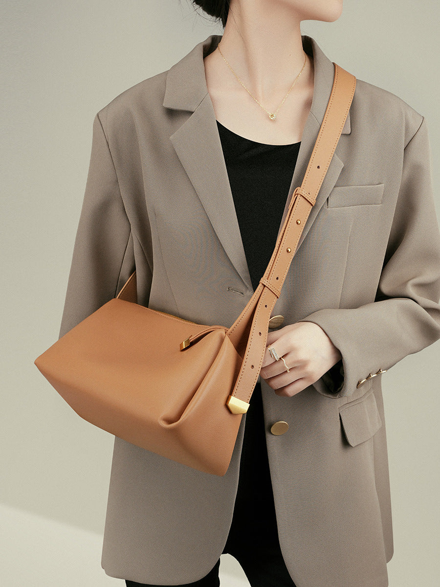 High-End Design Women's 100% Genuine Leather Single Shoulder Baguette Bag Alabama